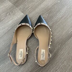 Valentino sling black flats